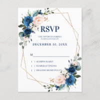 Romantische Navy Blush Botanische Geometrische UAW