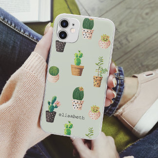 Romantische Niedliche Kakteen geben Ihren Namen Case-Mate iPhone Hülle