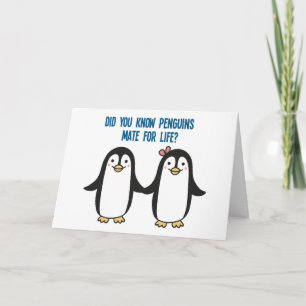 Romantische niedliche Pinguine Liebe Karte