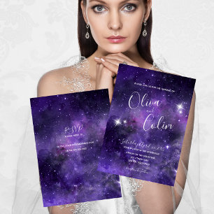 Romantische Night Sky Starlight Lila mit UAWG Einladung
