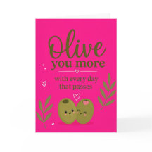 Romantische Olivenliebe zum Valentinstag Gruß C