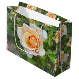 Romantische Orangefarbene Rose Blumenfotografie Große Geschenktüte