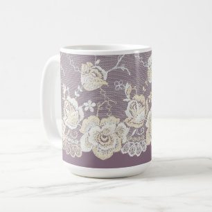 Romantische Orchideen-Lila-Blumen-Hochzeit Kaffeetasse