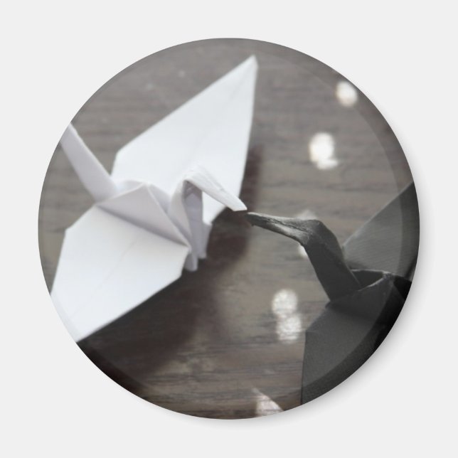 Romantische Origami-Krane Magnet (Vorne)