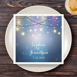 Romantische Outdoor Wedding Twinkle String Lights Serviette