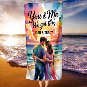 Romantische Paare Sommer sehen Sie und ich, wir Go Strandtuch