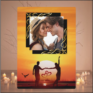 Romantische Paare Sunset Keepake Foto Plaque Fotoplatte