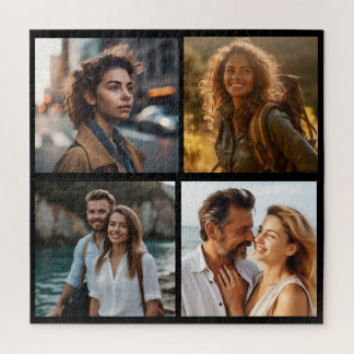 Romantische Paarfoto-Collage-Puzzle Puzzle