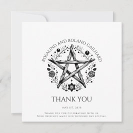 Romantische Pagan Wicca Hochzeitswohnung Dankeschö Dankeskarte
