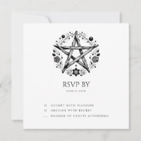 Romantische Pagan Wicca Wedding RSVP Einladung