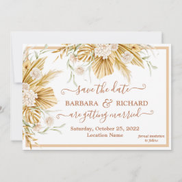 Romantische Pampas Grass Floral Hochzeitstag Rett Einladung