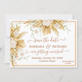 Romantische Pampas Grass Floral Hochzeitstag Rett Einladung