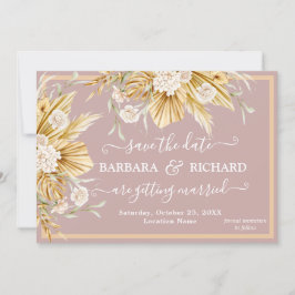 Romantische Pampas Grass Floral Hochzeitstag Rett Einladung
