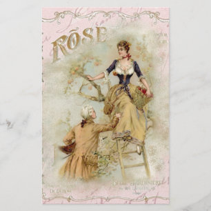 Romantische Paris Liebhaber rosa Shabbychie Briefpapier