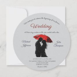 Romantische Pariser Liebe Silhouette Einladung