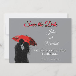 Romantische Pariser Liebe Silhouette Save The Date