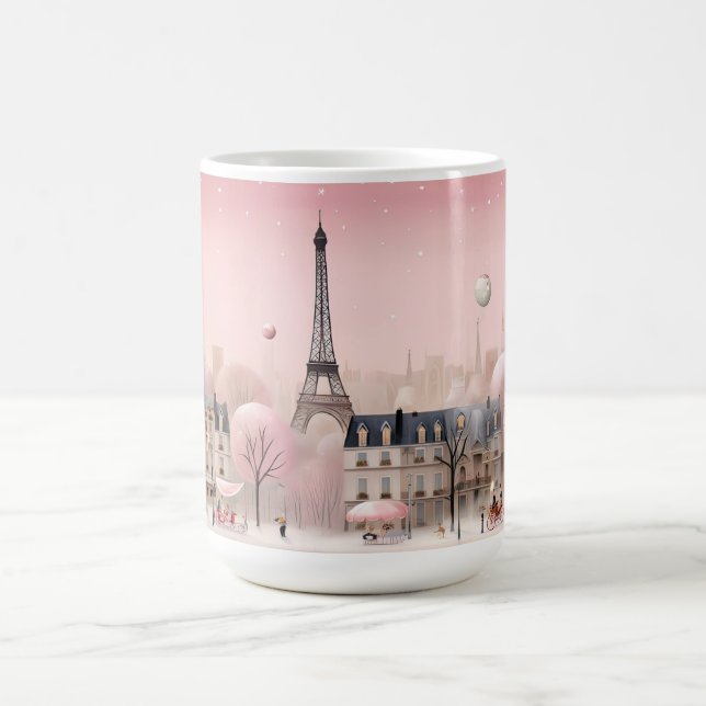 Romantische Pariser Stadtansicht Kaffeetasse (Mittel)