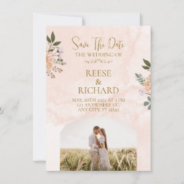 "Romantische Pastel Save the Date Einladung