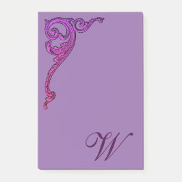 Romantische Pastel Steampunk Goth Mit Monogramm Post-it Klebezettel