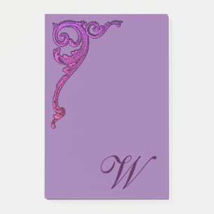 Romantische Pastel Steampunk Goth Mit Monogramm Post-it Klebezettel