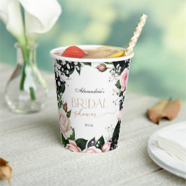 Romantische Pastell-Rose Brautparty Pappbecher