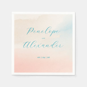 Romantische Pastell-Wasserfarbe Serviette
