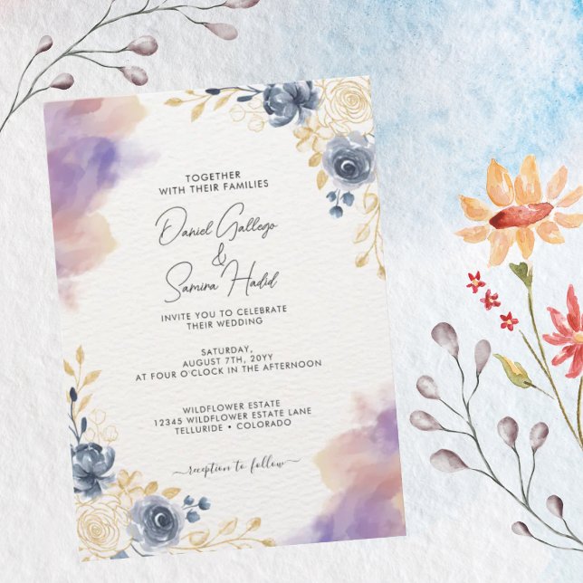Romantische Pastellblumen Einladung (Von Creator hochgeladen)