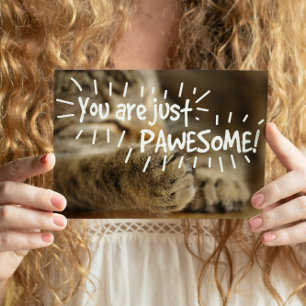 Romantische Pawesome Cat Valentines Postkarte