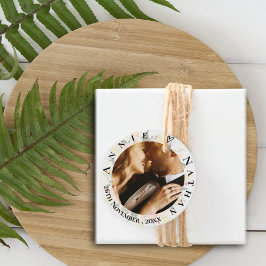 Romantische Peach floral Niedliches Hübsches Foto Geschenkanhänger