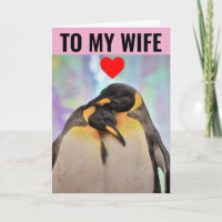 ROMANTISCHE PENGUIN GEBURTSTAG EHEFRAU GREETING CA