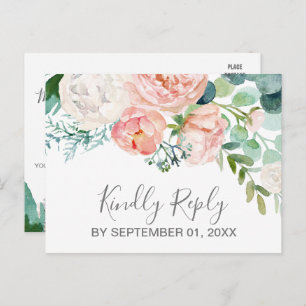 Romantische Peony Blume Song Request UAWG Postcard Einladungspostkarte