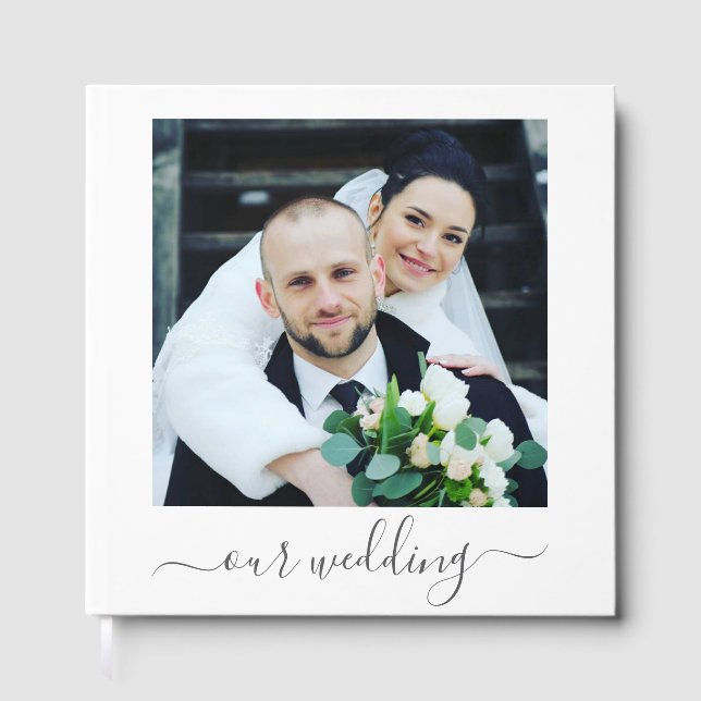 Romantische Peony Floral Wedding Gästebuch (Vorderseite)