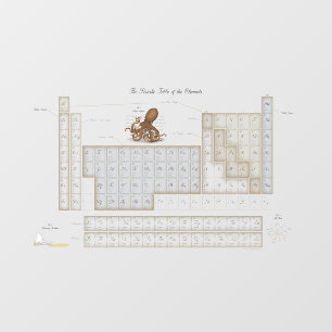 Romantische Periodische Tabelle Transparente Versi Fensteraufkleber