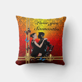 Romantische personalisierte Tango-Tänzer Kissen