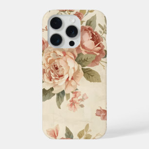 Romantische Pfingstrose & Rosen im Vintage-Garten iPhone 15 Pro Hülle