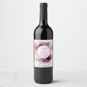 Romantische Pflaume Burgunder, Rosa Rosa Personali Weinetikett