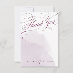 Romantische Pflaumenhochzeitkalligraphie danke