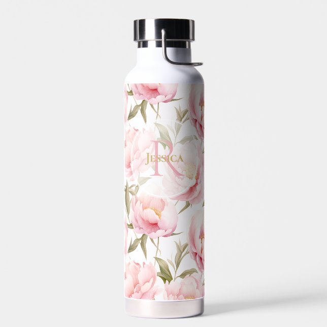 Romantische Pink Peony Trinkflasche (Links)