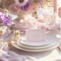 Romantische Platzkarte Vintager Rahmen Brautparty