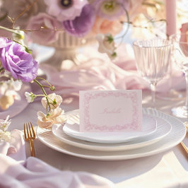 Romantische Platzkarte Vintager Rahmen Brautparty Tischnummer