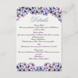Romantische Poetic Lilac Hochzeit der Flora Begleitkarte