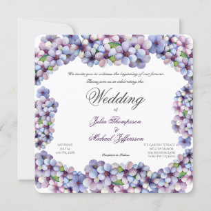 Romantische Poetic Lilac Hochzeit der Flora Einladung