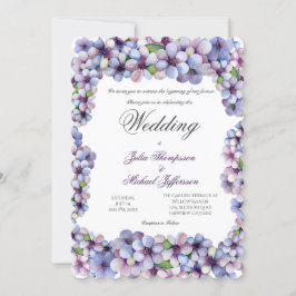 Romantische Poetic Lilac Hochzeit der Flora Einladung