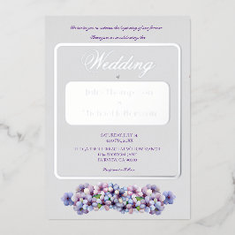 Romantische Poetic Lilac Hochzeit der Flora Folieneinladung