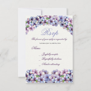 Romantische Poetic Lilac Hochzeit der Flora RSVP Karte