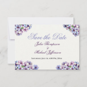 Romantische Poetic Lilac Hochzeit der Flora Save The Date