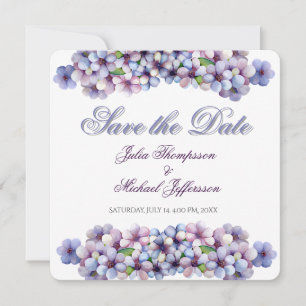 Romantische Poetic Lilac Hochzeit der Flora Save The Date