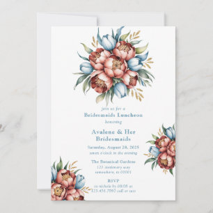Romantische Ponys & Tulips Bridesmaids Luncheon Einladung