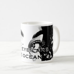 Romantische Pop-Art-Augen: "Deine Augen sind der O Kaffeetasse