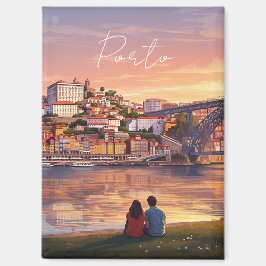 Romantische Porto Portugal Reise Magnet